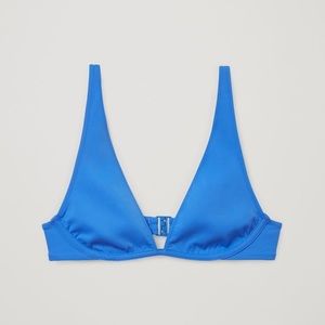 COS periwinkle plunge bikini top - 36D L
